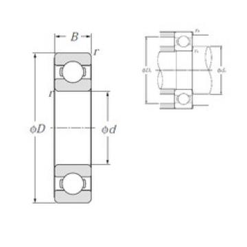  Wide Inner Ring Ball Bearing 6912 NTN