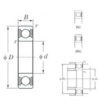  Wide Inner Ring Ball Bearing 6911-2RU KOYO